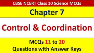 Read more about the article Control and Coordination CBSE Class 10 Science MCQ with Answer Keys Solutions