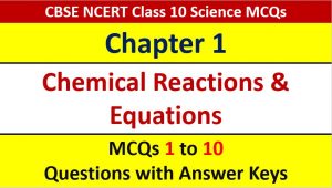 Read more about the article MCQ Questions for Class 10 Science Chapter 1 Chemical Reaction and Equation with Answer Keys and Solutions PDF