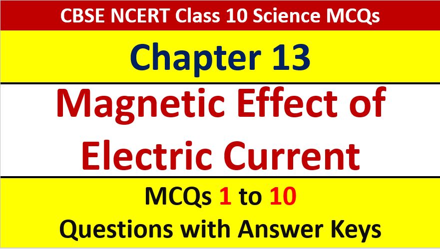 Read more about the article MCQ Questions for Class 10 Science Chapter 13 Magnetic Effects of Electric Current with Answer Keys