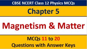 Read more about the article Magnetism and Matter CBSE Class 12 Physics MCQ Question with Answer Keys Solutions