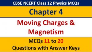 Read more about the article Moving charges and Magnetism CBSE Class 12 Physics MCQ Question with Answer Keys Solutions