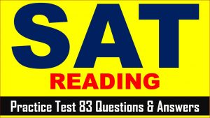 Read more about the article SAT Reading Section Practice Test 83 | SAT 2022 Online Tutor AMBiPi